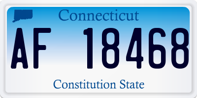 CT license plate AF18468