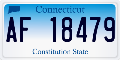 CT license plate AF18479