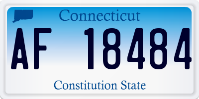 CT license plate AF18484
