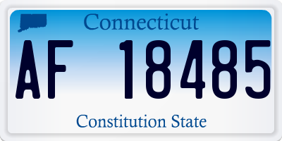 CT license plate AF18485