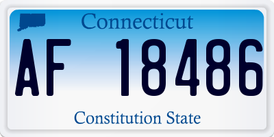 CT license plate AF18486