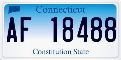 CT license plate AF18488