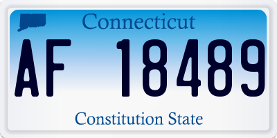 CT license plate AF18489