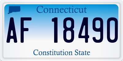 CT license plate AF18490
