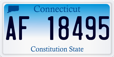 CT license plate AF18495