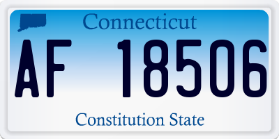 CT license plate AF18506