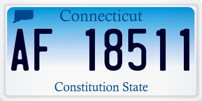 CT license plate AF18511