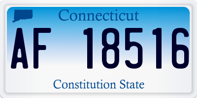 CT license plate AF18516