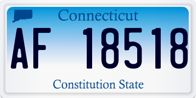 CT license plate AF18518