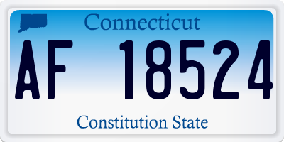 CT license plate AF18524