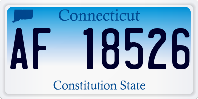 CT license plate AF18526
