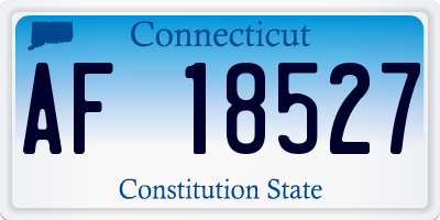 CT license plate AF18527