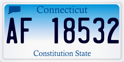 CT license plate AF18532