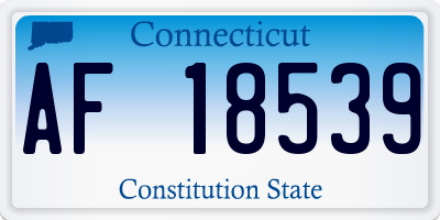 CT license plate AF18539