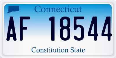CT license plate AF18544