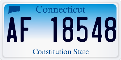 CT license plate AF18548