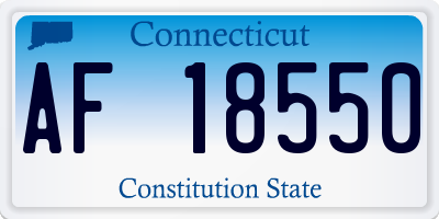CT license plate AF18550