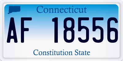 CT license plate AF18556