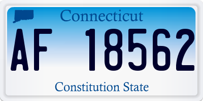 CT license plate AF18562