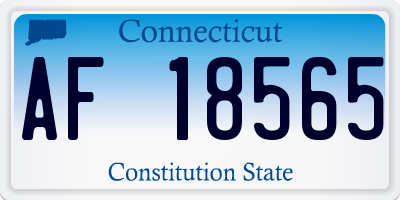 CT license plate AF18565
