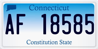 CT license plate AF18585