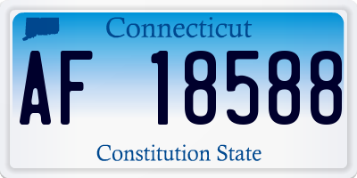 CT license plate AF18588