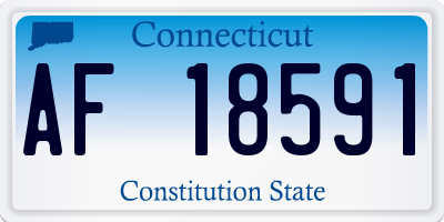 CT license plate AF18591