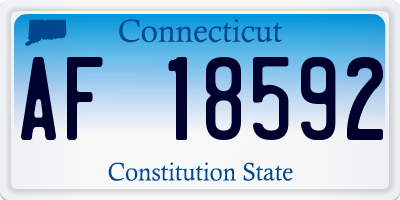 CT license plate AF18592