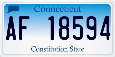 CT license plate AF18594