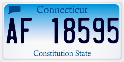 CT license plate AF18595