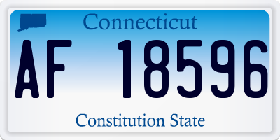 CT license plate AF18596