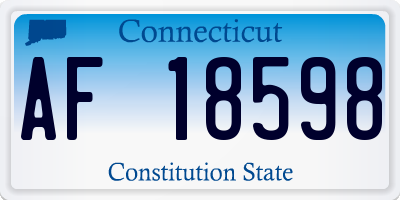 CT license plate AF18598