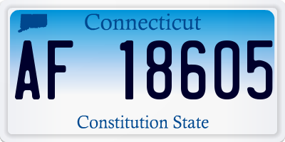 CT license plate AF18605