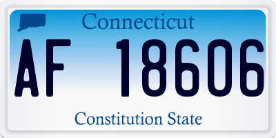 CT license plate AF18606