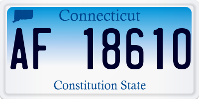 CT license plate AF18610