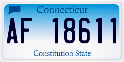 CT license plate AF18611