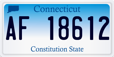 CT license plate AF18612