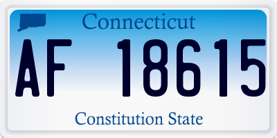 CT license plate AF18615