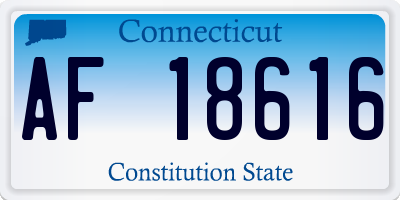 CT license plate AF18616