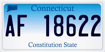 CT license plate AF18622