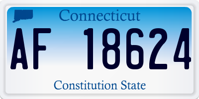 CT license plate AF18624