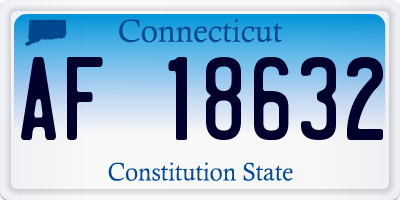 CT license plate AF18632