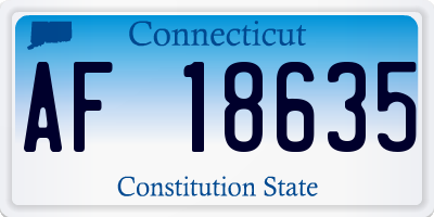 CT license plate AF18635