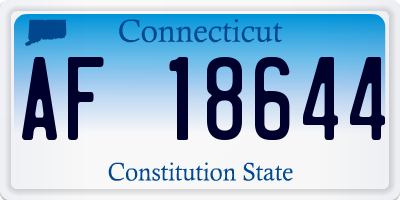 CT license plate AF18644