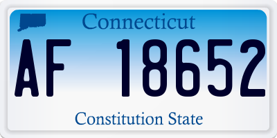 CT license plate AF18652