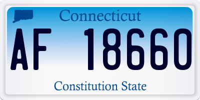 CT license plate AF18660