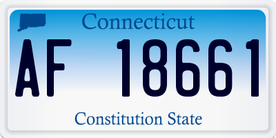 CT license plate AF18661