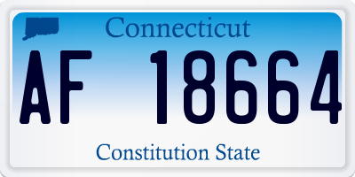 CT license plate AF18664
