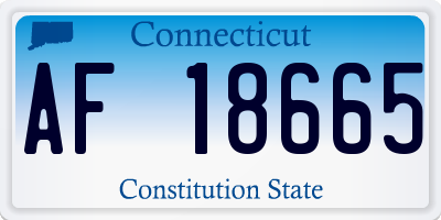 CT license plate AF18665
