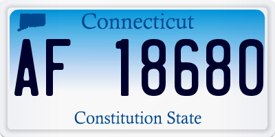 CT license plate AF18680